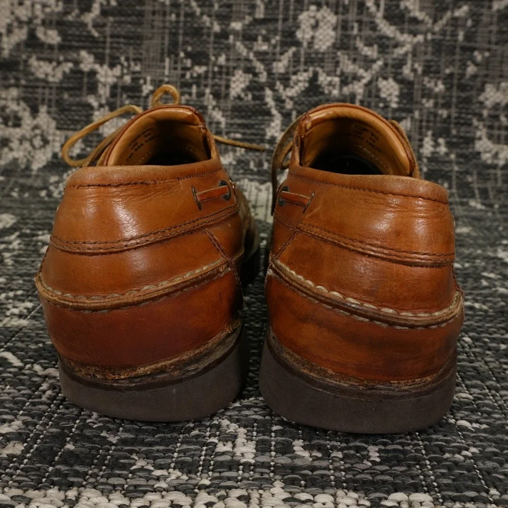 VTG Mephisto Mens 10 Leather‎ Boat Shoes Brown Lace Portugal Casual Deck Comfort